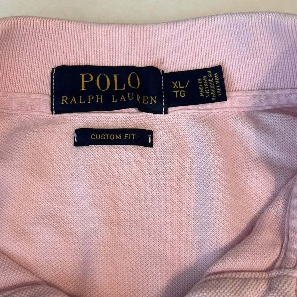 Polo Ralph Lauren mens Pink Polo Shirt Size XL